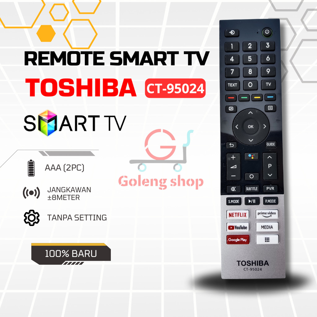 REMOT REMOTE TV TOSHIBA / SMART TV TOSHIBA CT-95024 ANDROID