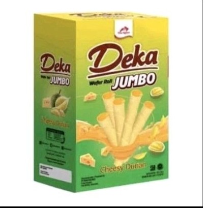 

DEKA WAFER STIK JUMBO DURIAN CHEESE 1 BOX ISI 20