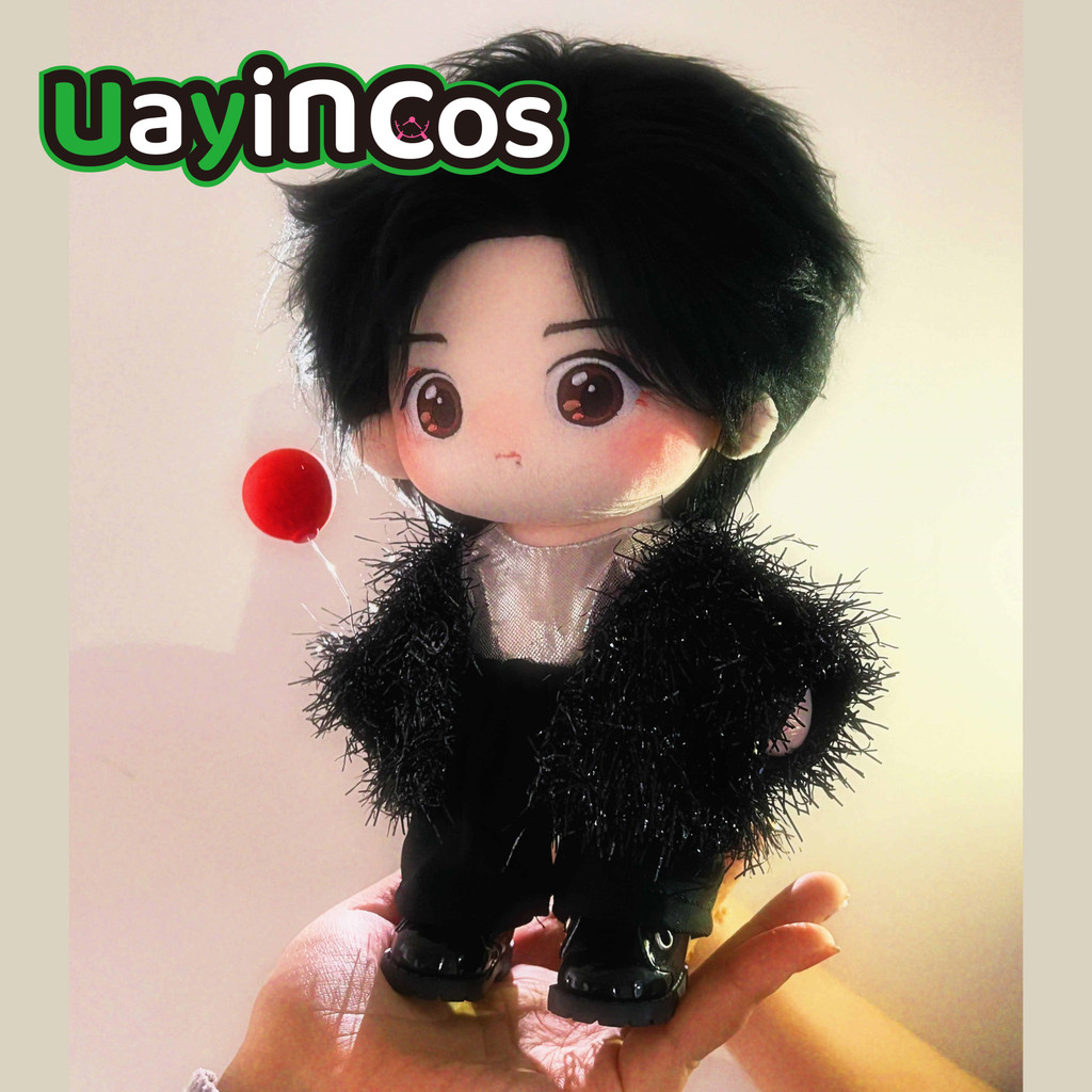 20cm Doll Clothes Wang Yibo Xiao Zhan Black Suit Fashion Stuffed Plushies Plush Doll Accessories Ani