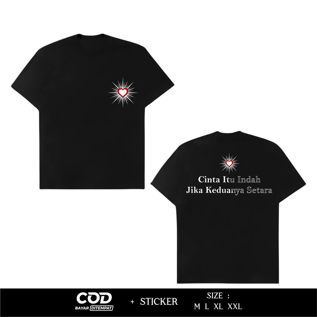 Kaos PSHT Cinta Itu Indah Sablon DTF Desain Simple BY PSHT SHOP
