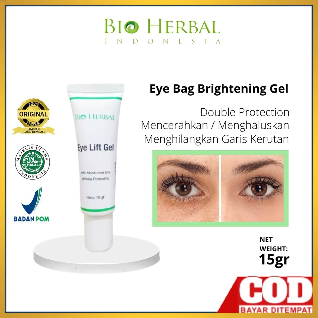 penghilang mata panda dan kerutan ampuh. BIO HERBAL EYE LIFT GEL BPOM