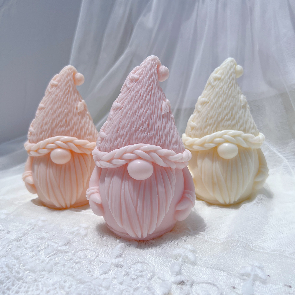 

Knitted Gnome Candle Mold Dinner Cake Silicone Mold Soy Wax Silicone Mould Home Resin Decor