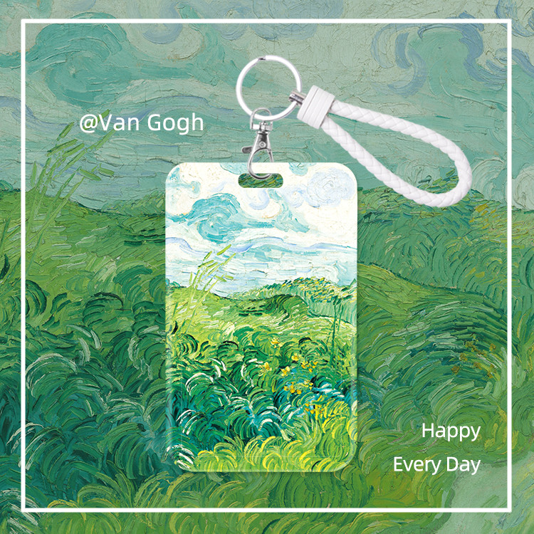 

Kartu pelindung PVC ramah lingkungan Lapangan gandum lukisan Van Gogh+kabel gantung hadiah | Anti demagnetisasi dan anti pencurian swiping | Kartu pelajar/KTP/Kartu transportasi/Kartu e-pembayaran satu kartu