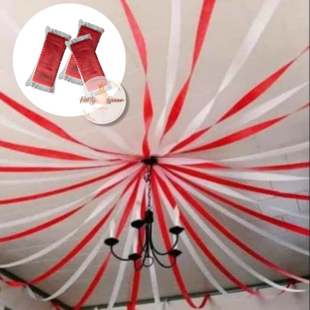 Kertas Krep / Kertas Krep Potong Merah Putih/ Kertas Krep Dirgahayu RI