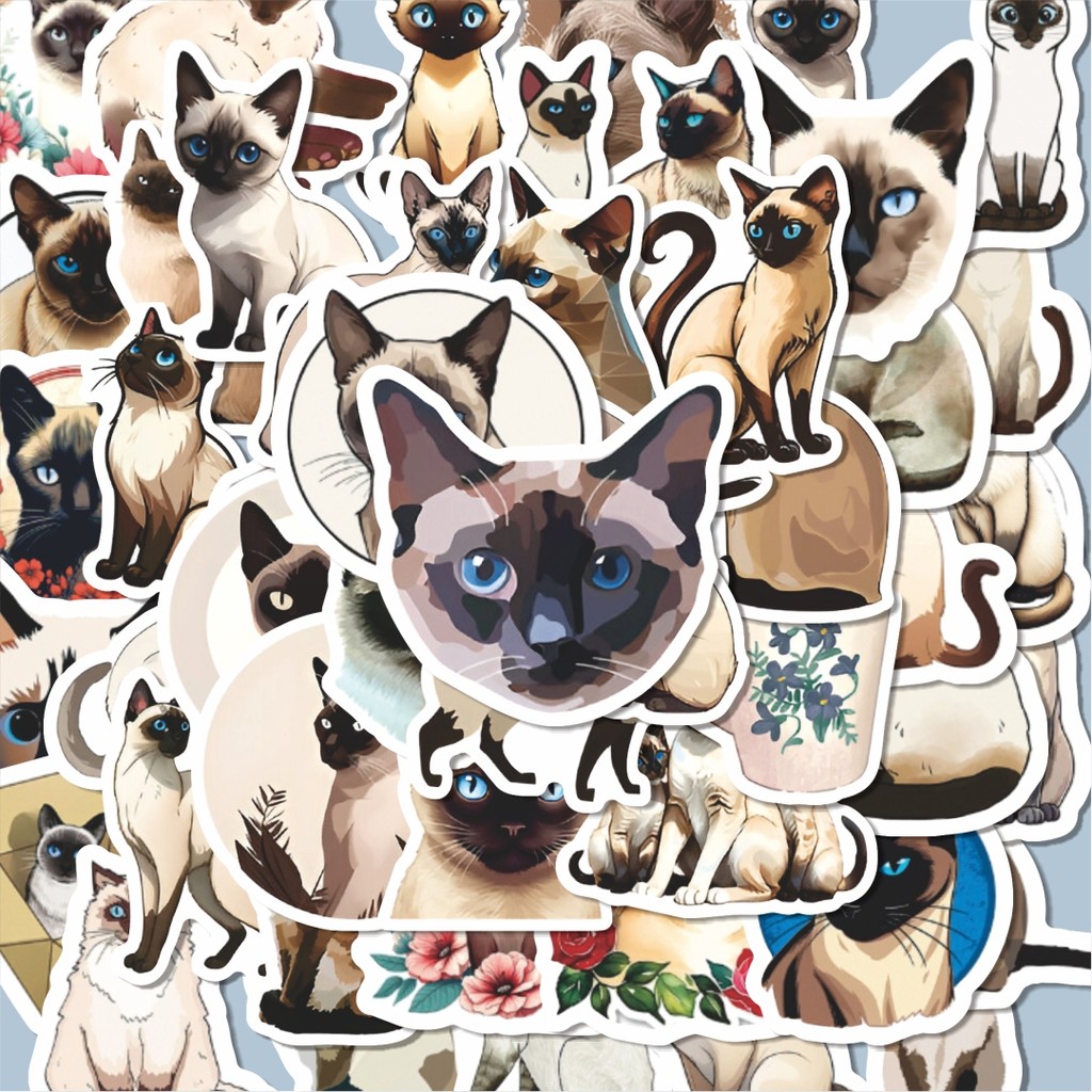 

100PCS Lucu Stiker Himalayan Cat [Kucing Himalayan] Stiker Aesthetic Stiker Anti Air Stikers Berperekat Waterproof sticker decal buat Motor Helm Buku Journal Koper Casing HP Laptop Botol Minum Hadiah anak