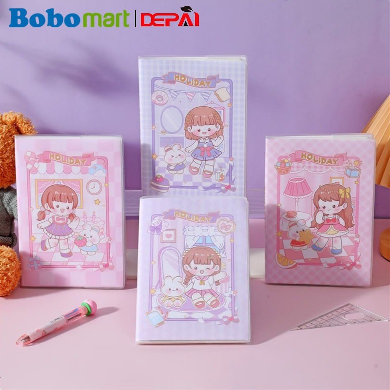 

BOBOMART Buku Tulis Catatan Bergaris PVC Cover Ruled Notebook A5 60 Lembar A5-DP83