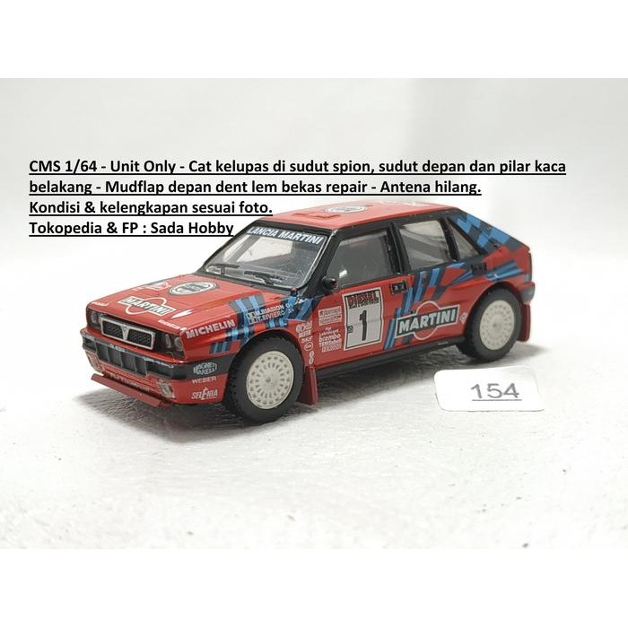 CSM... CMS 1/64 Lancia Delta HF Integrale 16V Sanremo 1989 Rally Unit Only Minus