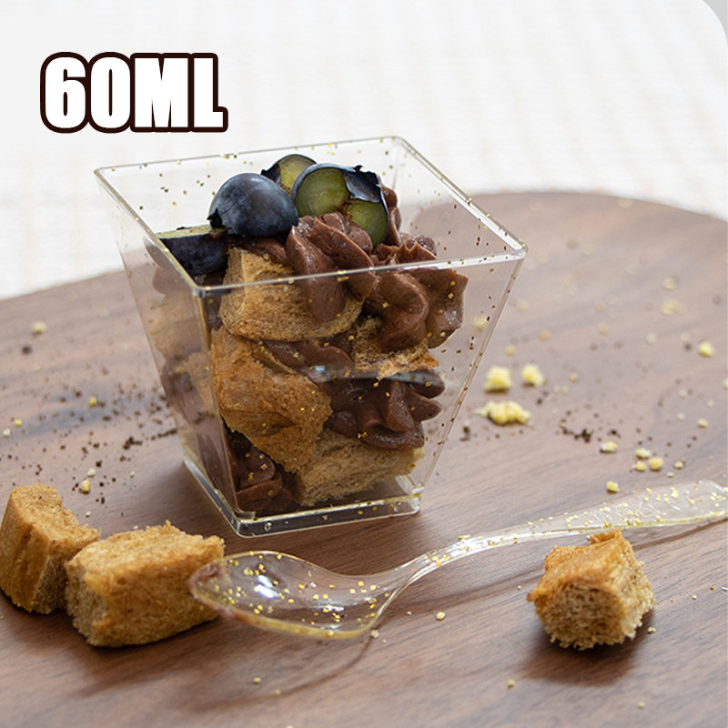 SIAP 10pcs Jelly Puding Dessert Cup Arkilik Puding Jelly Cup Mika Cup Dessert Puding Tiramisu Cake D