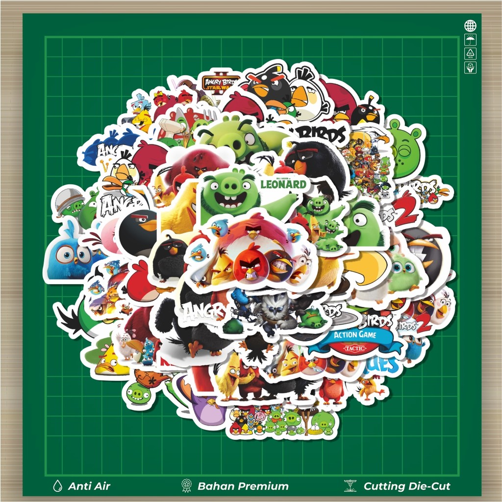 

HOT 50 PCS STIKER Stiker Game Series Angry Birds Mobile Character Mix 1 Stiker Fashion Cars Decal Dingin Kartu Album Custom Vinyl Anti Air- Sticker Aesthetic Buku Journal Koper Casing HP Tablet Laptop Helm Motor Botol Minum