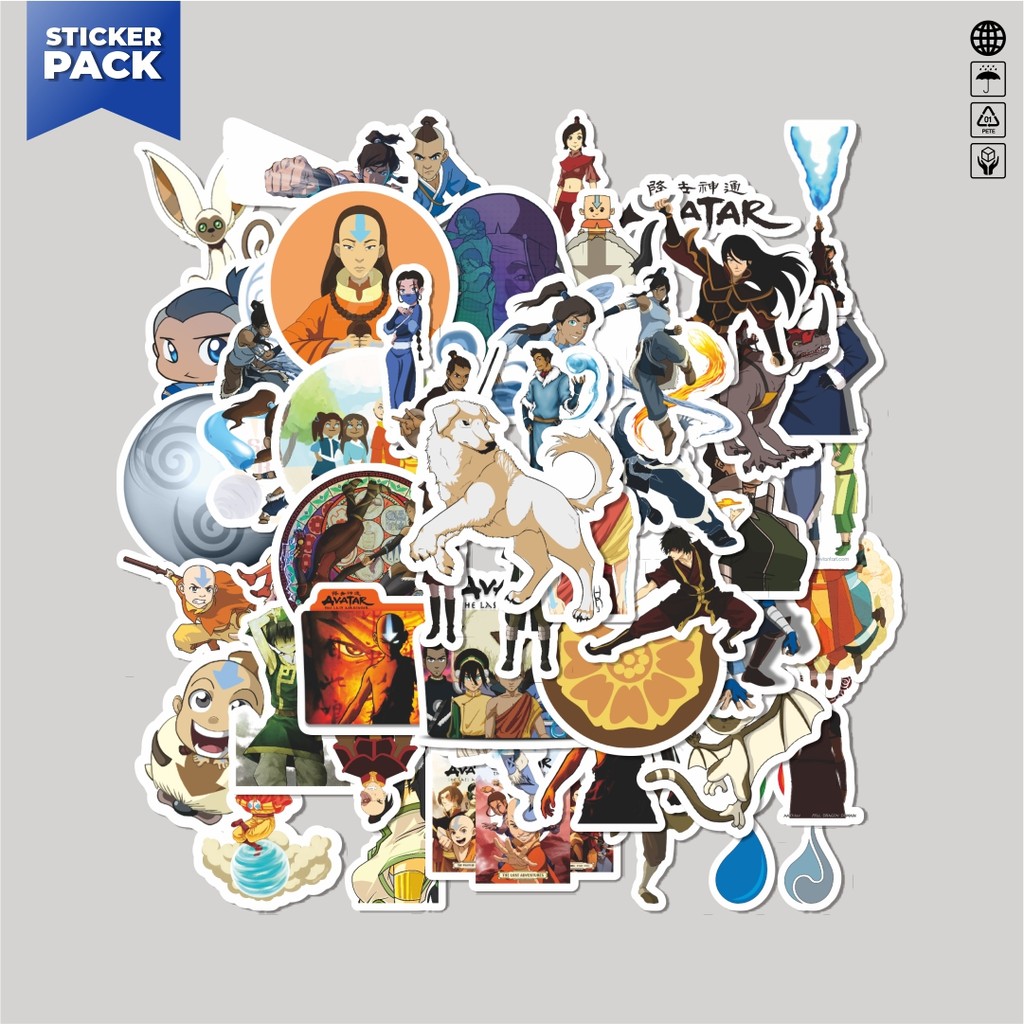 

[100PCS]Stiker Pack Stiker Nickelodeon Series Avatar Bender Character Mix 4 Aesthetic Vinyl Anti Air Dekorasi Sticker Laptop Buku Journal Koper Helm Casing HP Gitar Helm Skateboard