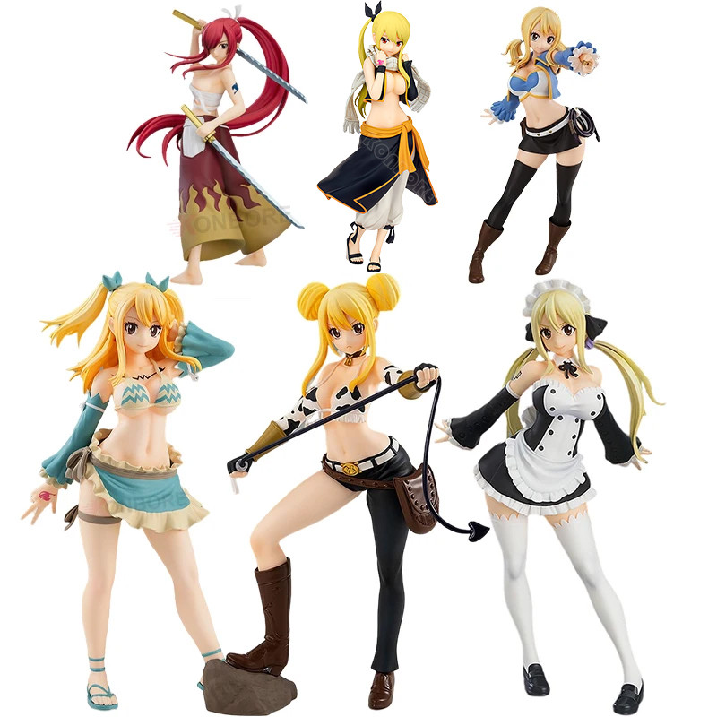 POP UP PARADE Fairy Tail Sexy Anime Girl Figure Lucy Aquarius/Taurus/Erza Scarlet Action Figure Coll