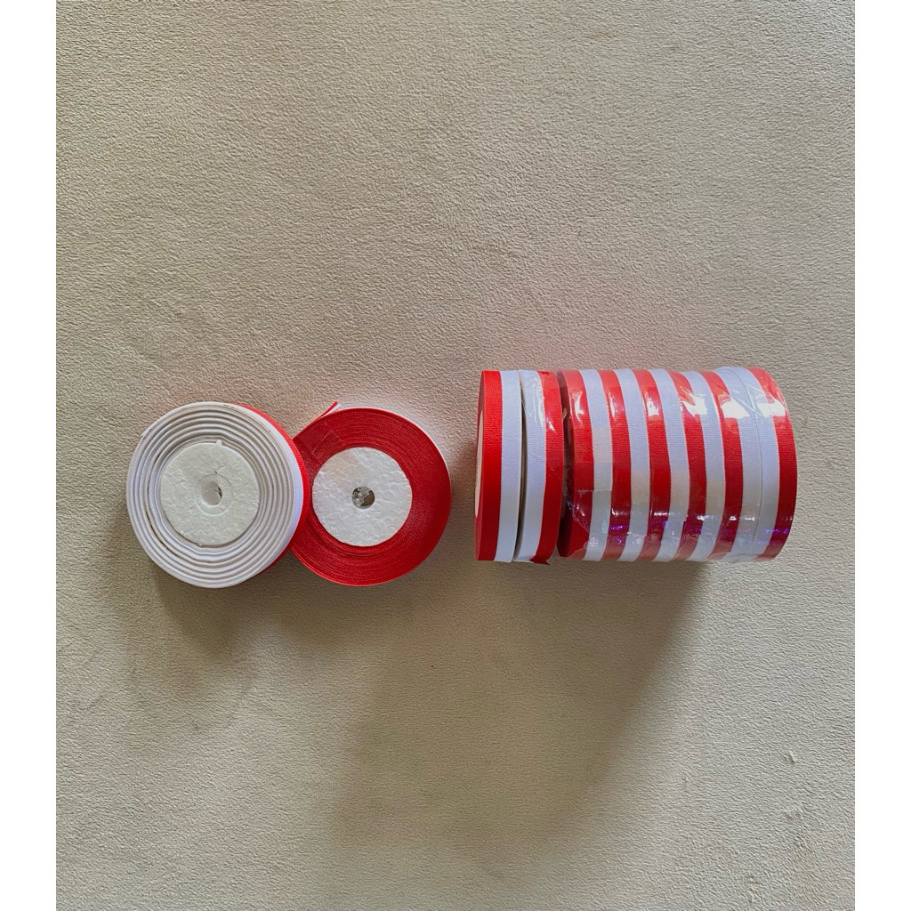 

(Pack=10Pcs) Pita Kain Merah Putih Ukuran 12mm