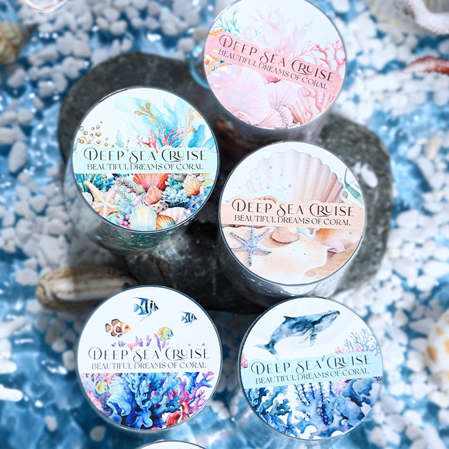 

[Gongjin] Sticker Deep Sea Cruise DSC PET Tape Stiker Laut Coral Ikan Fish