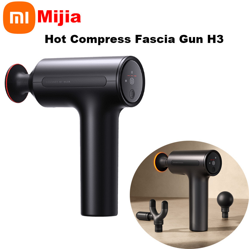 XIAOMI Mijia Hot Compress Fascia Gun H3 Portable Muscle Massage Gun 25kg Thrust Brushless  Motor 4 M