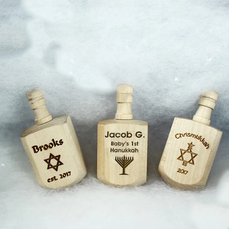 

Personalized custom Dreidel baby boy girl 1st first Hanukkah happy Chanukah Judaica Jewish Holiday decoration Chrismukkah gift