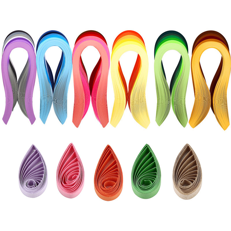 

3mm Width 120 Stripe Quilling Paper Solid Color Lucky Star Origami DIY Handcraft Folded Paper Artwork Flower Handmade Supplies