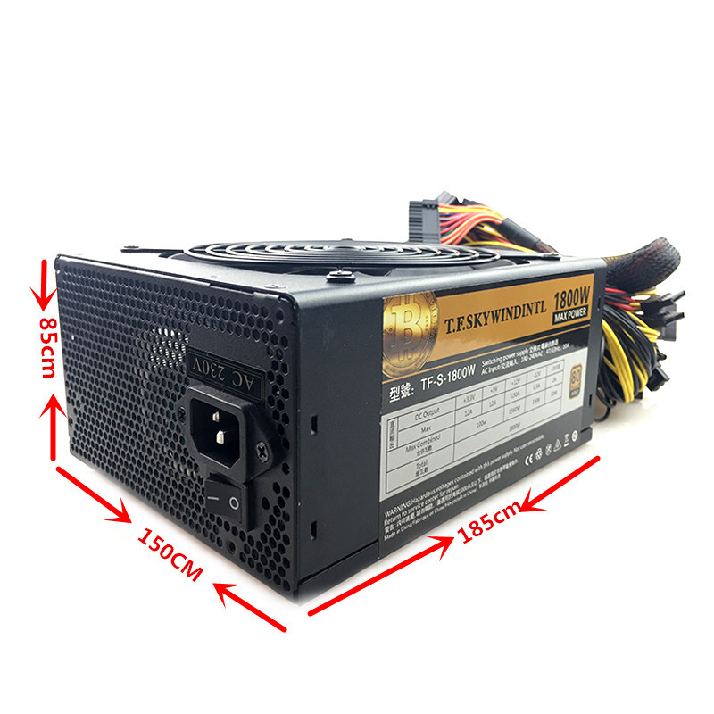 ATX PSU 1800W  Power Supply For Eth Rig Ethereum Coin Mining Miner 180-240V psu mining rig 24P For P