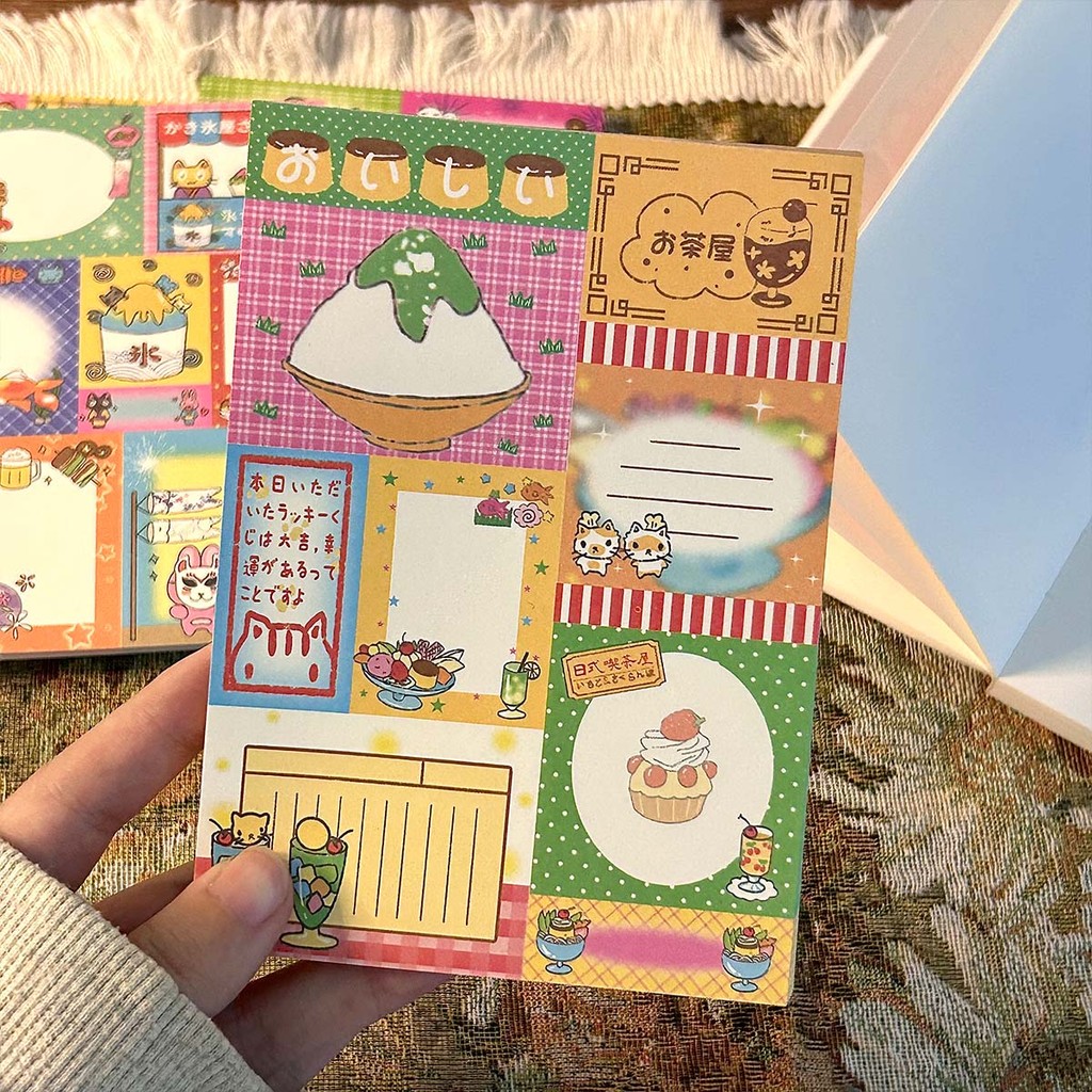 

50 Sheets Kawaii Deco Memo Pad Decorative Notes for Notes Cute Paper Material Scrapbook Supplies For Arts Diy Journal Planner