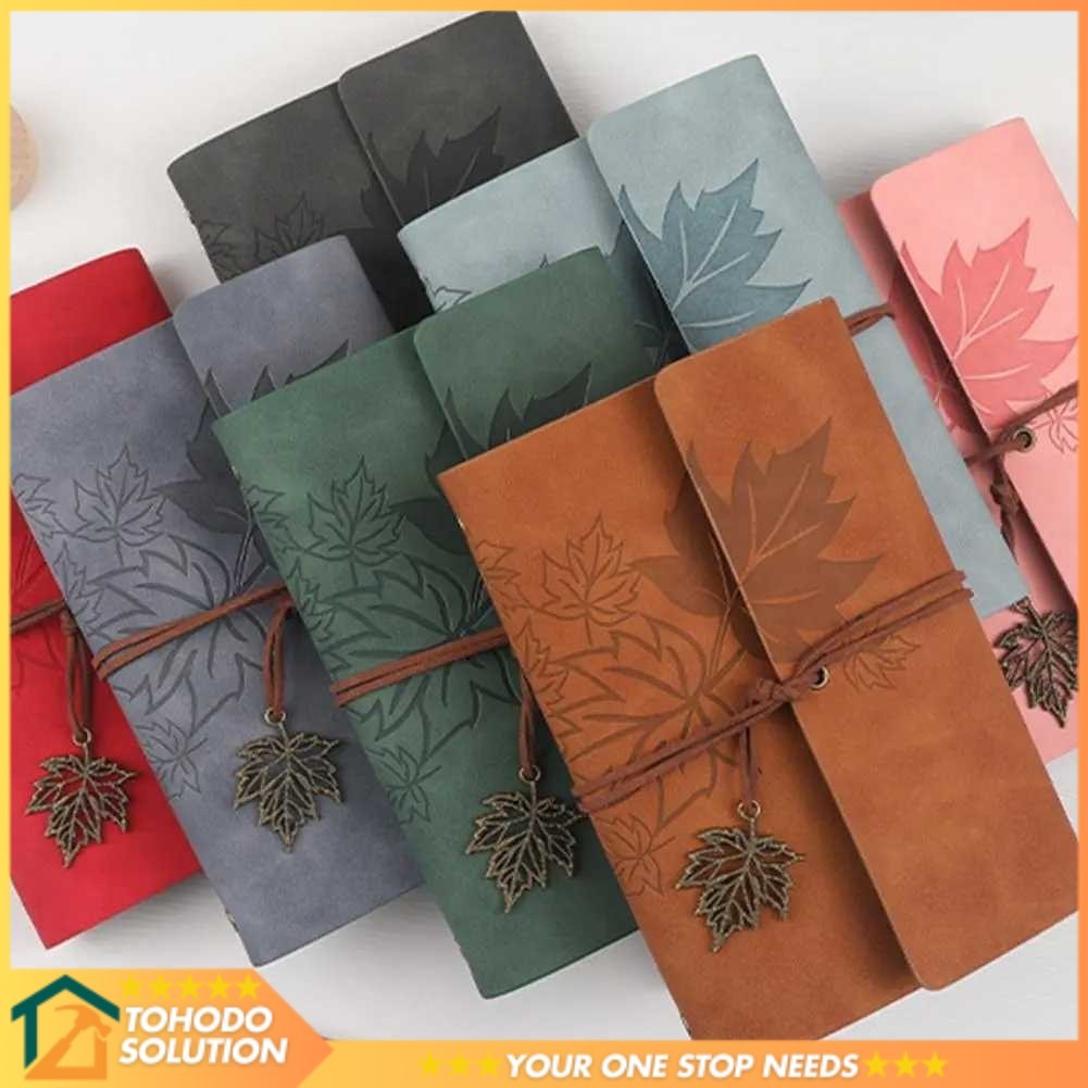 

Toddi Buku Catatan Harian Binder Kulit Retro Maple Leaf - LD-A1