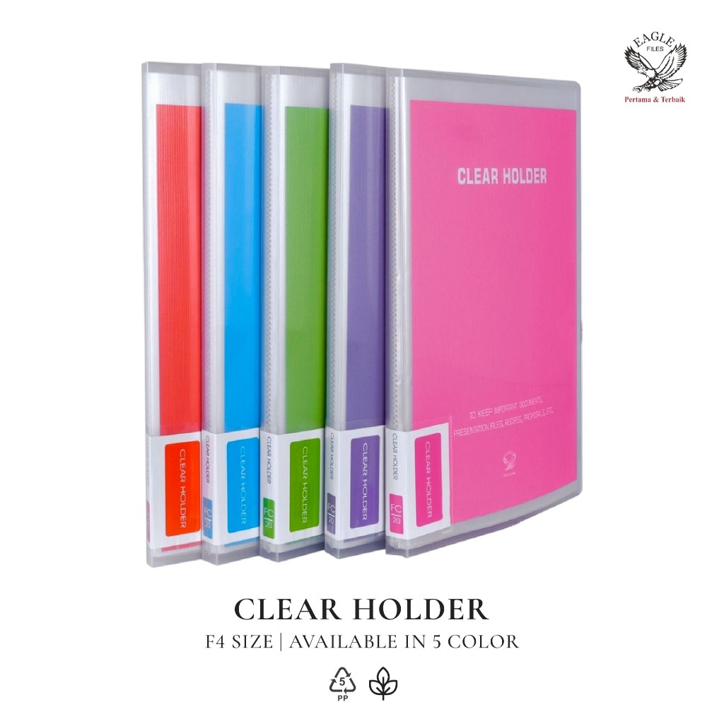 

Clear Holder Dokumen Keeper Display Book Document Keeper EAGLEFiles F4 ( FOLIO) 20 Pocket Transparan E327 Map File