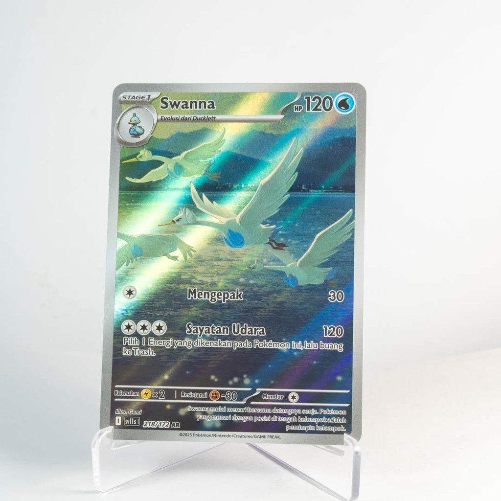 Swanna AR 218/172 SV11s Hitam & Putih Kartu Pokemon TCG Original Indonesia