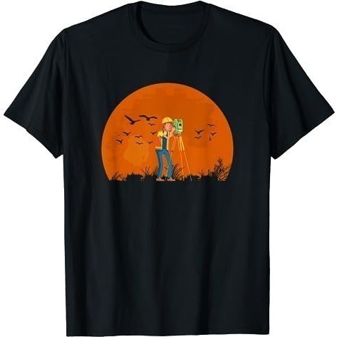 Baju Kaos Dewasa Surveyor Sunset Surveyor Surveying Cartographer