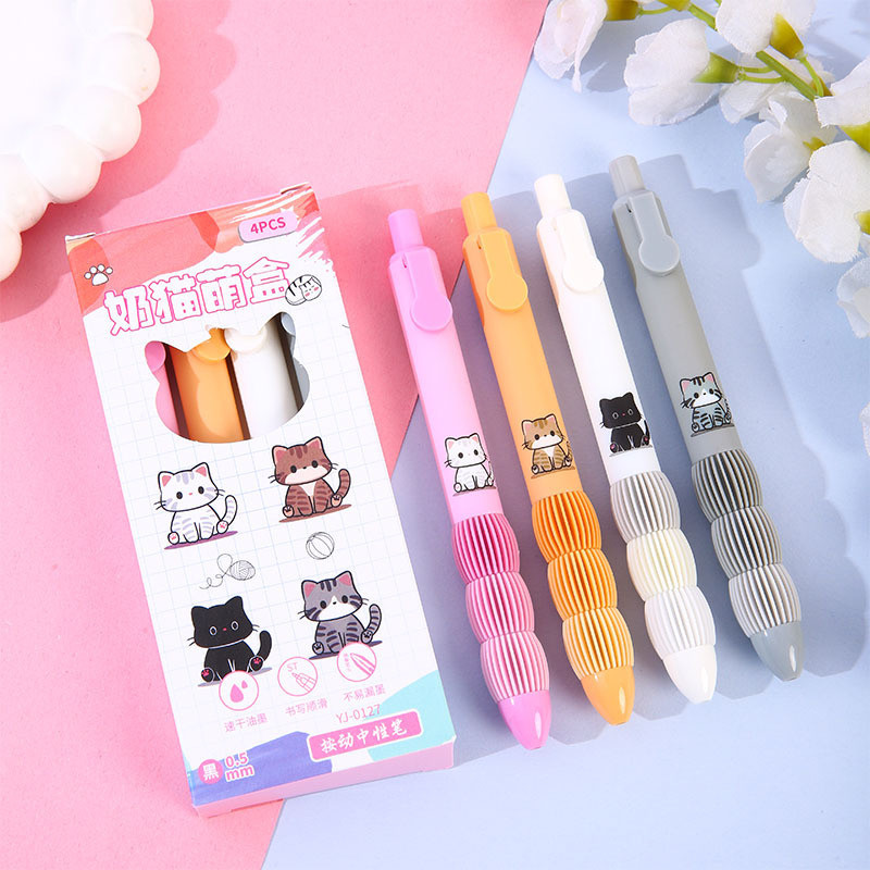 

PULPEN MOTIF KUCING / PULPEN GEL MEKANIK 4 PCS 0,5 MM DENGAN BANTALAN NYAMAN SUPER COMFY CUTE KAWAII