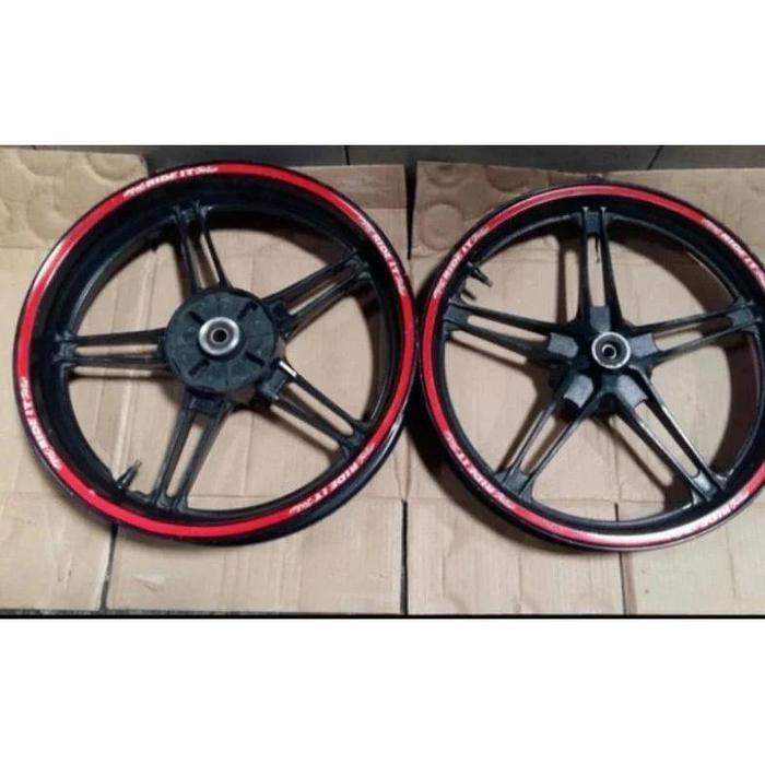 VELG DEPAN BELAKANG VIXION NEW KS ADVANCE NVL ORIGINAL COPOTAN - velg depan