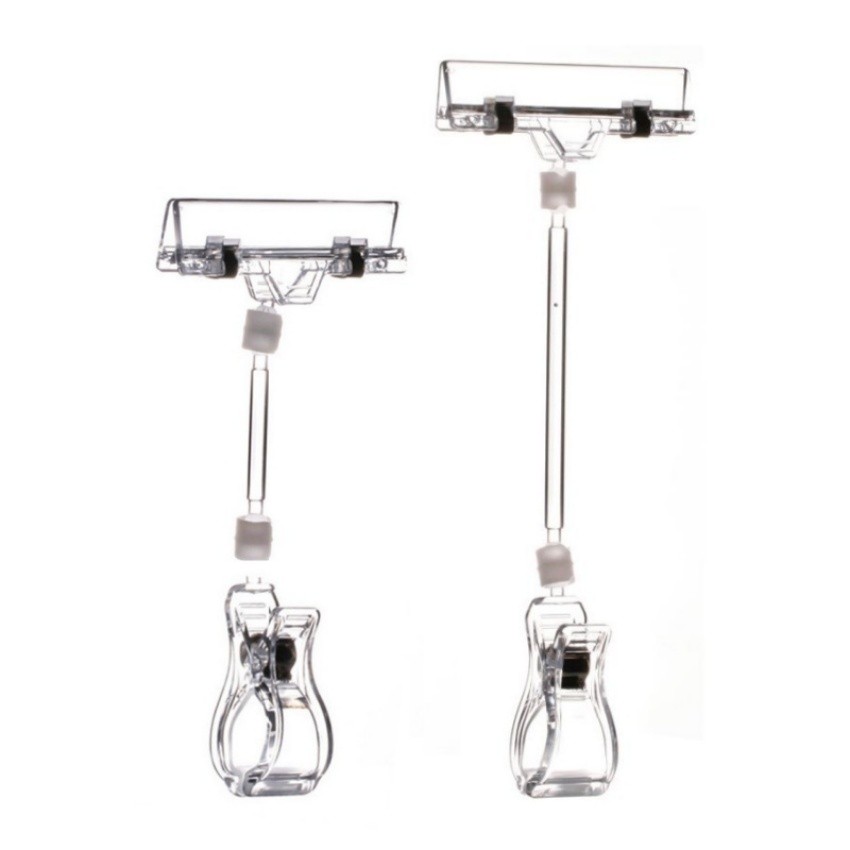 

20pcs POP Plastic Display Sign Clips Sign Paper Card Price Label Tag Holder Advertising Rubber Lining Inside