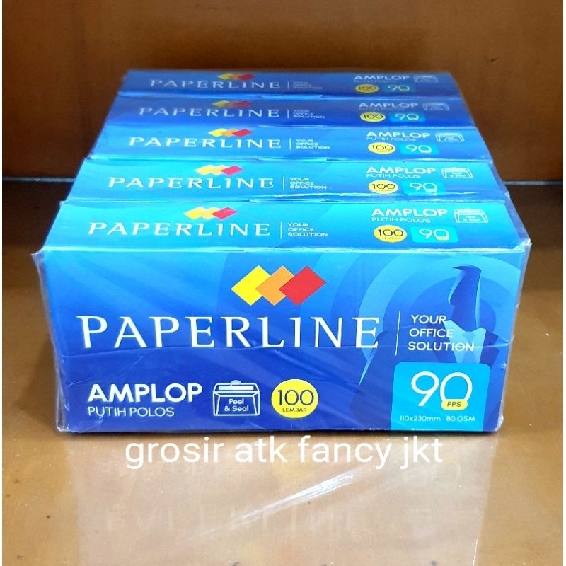 

( 5 Pak ) 90 polos Amplop Paperline 90 PPS APS airmail ( 110 x 230 mm ) 80 gram - 5 pak kecil