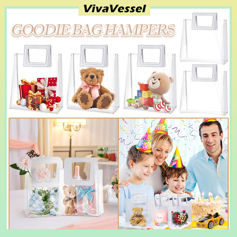 

Tas Goodie Bag Polos Transparan/Kantong Souvenir Ulang Tahun Transparant Bening/Gift Bag