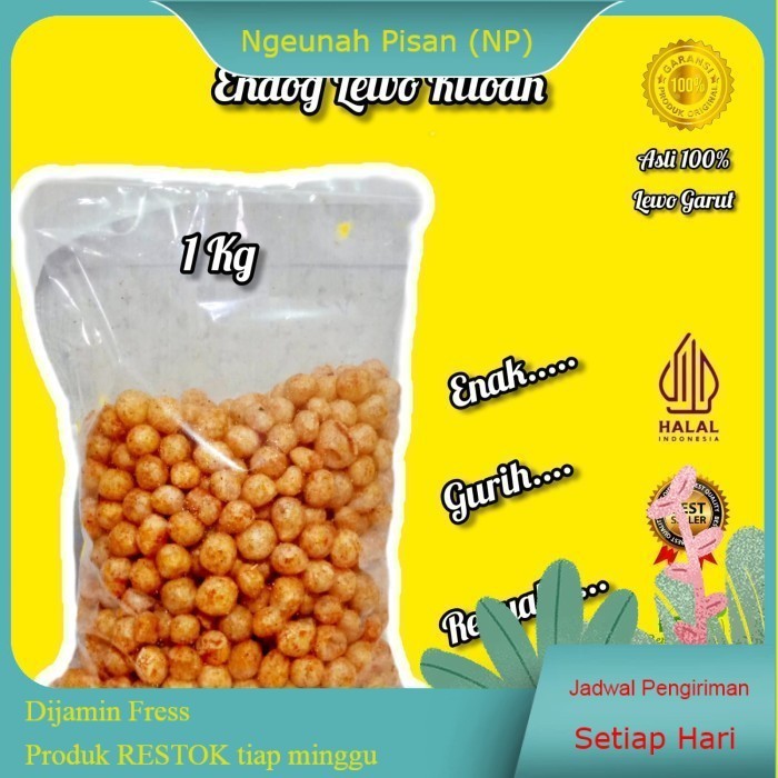 

Endog Lewo Kopong Varian Pedas Balado Kemasan 1 Kg Asli Lewo Garut
