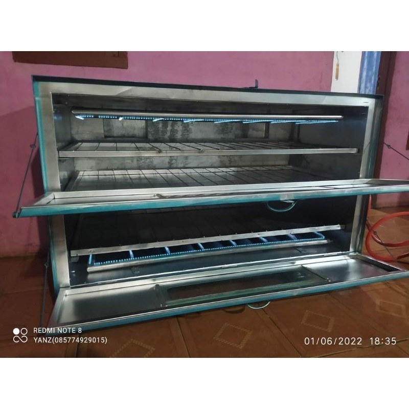Oven Gas 200x55cm galvanis / Oven Gas 2 Meter / Oven Jumbo / Oven Roti Manis / Oven Galvanis