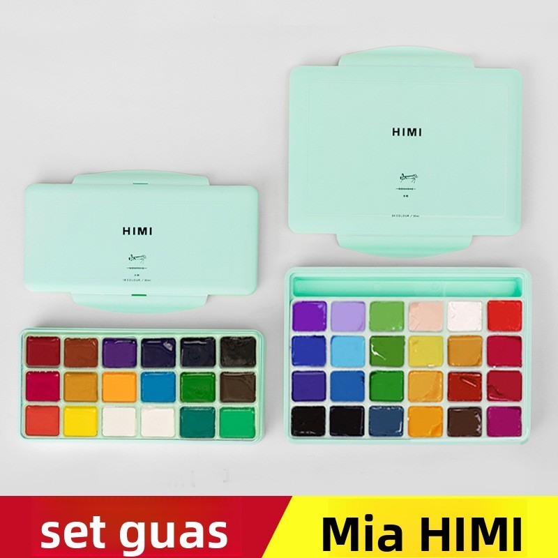 

Cat Gouache Miya 24 Warna - Watercolor Painting Set Dengan Kemasan Kucing Lucu