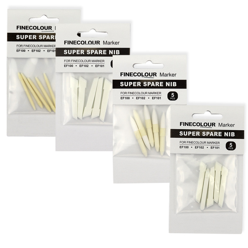 

Finecolour Replacement EF100/EF101/EF102 Generation Art Marker Head Replaceable Big Oblique Nib/Small Round Nib For Marker Pen