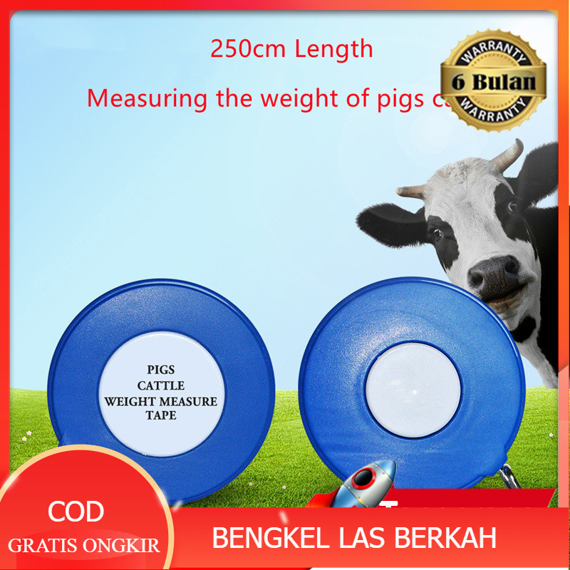 250cm Meteran Sapi /Pita Ukur Ternak Sapi Babi 1 Ton /  Alat Ukur Lingkar Dada Sapi