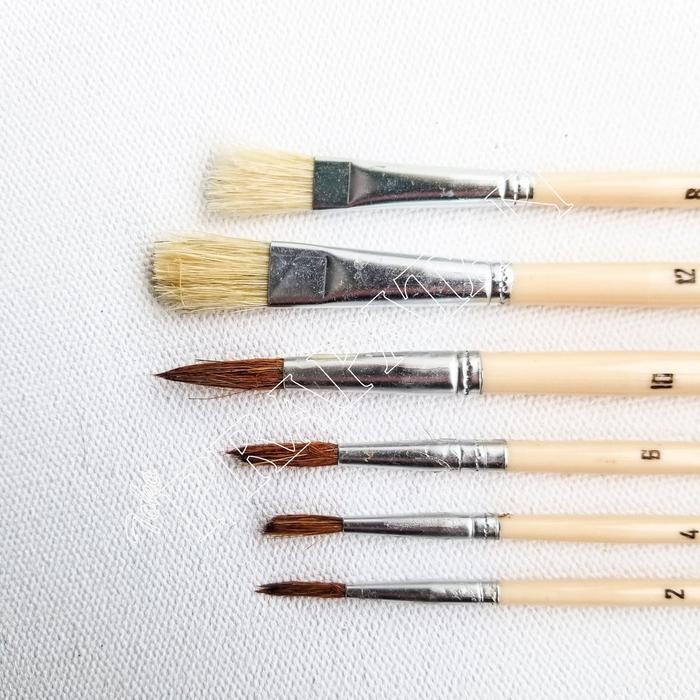 

Kuas Lukis V-TRO BR-1 set 6 pcs / V-TRO Paint Brush - Spesifikasi