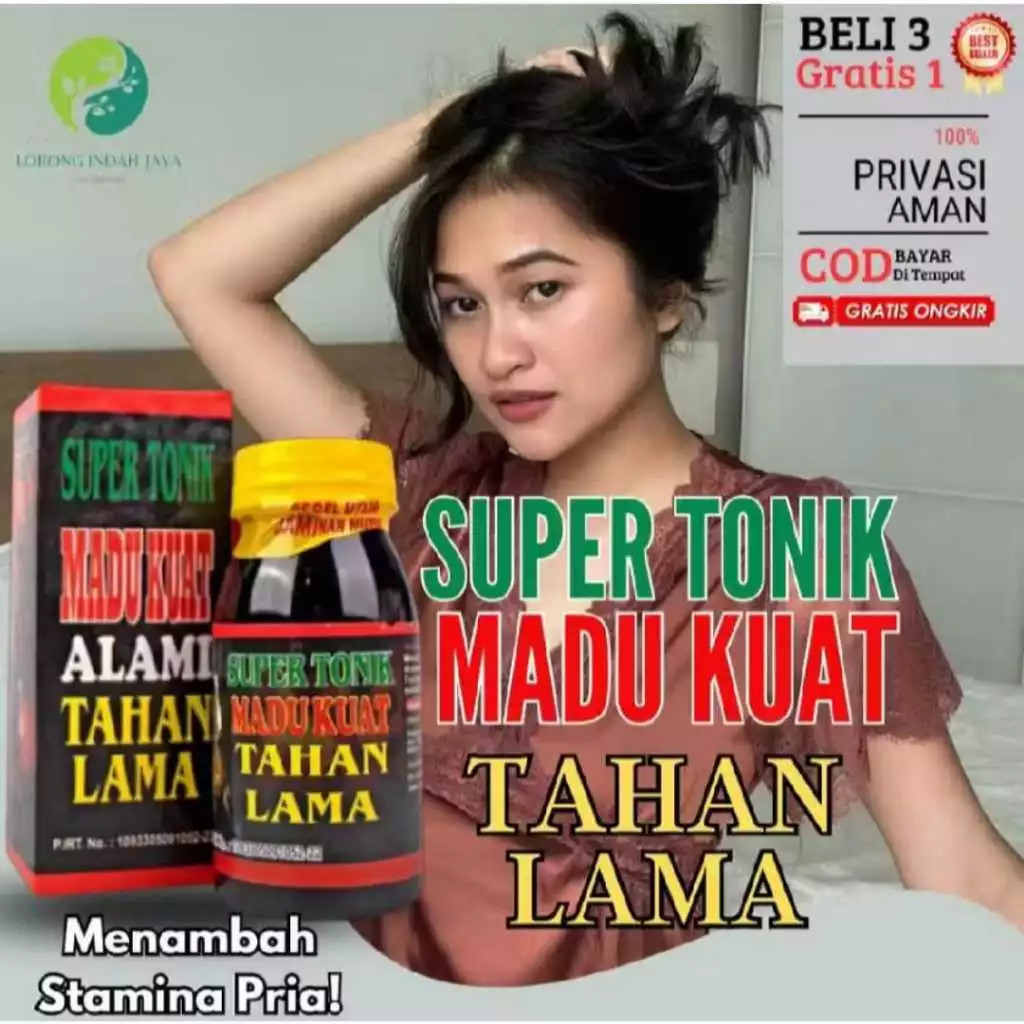 

Madu Stamina Pria Super Tonik Herbal Alami segel kuning 60ml (34)