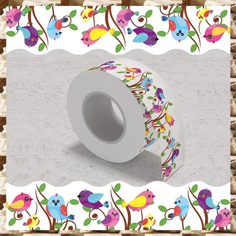 

Electronexus-1 Roll Bulletin Board Borders Bird Bulletin Board Sticker Bulletin Board Decoration 65.6Ft In Length For Classroom