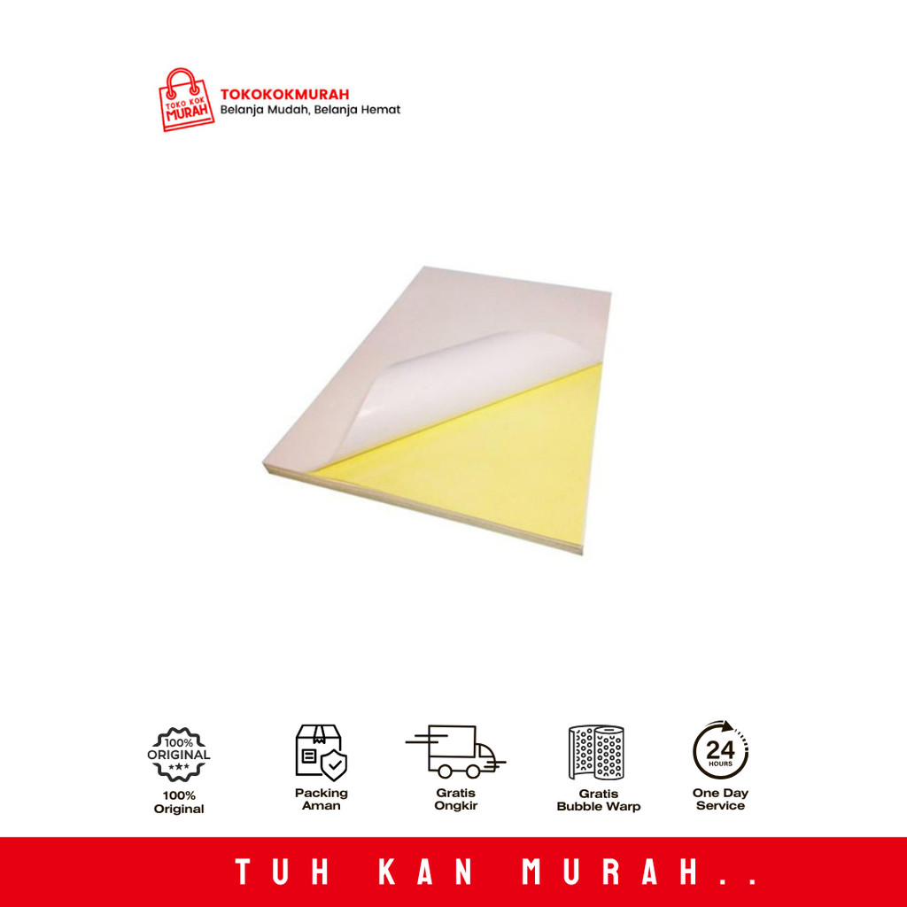 

READY STOCK!! KERTAS STICKER A4 KILAP SET 10 LEMBAR