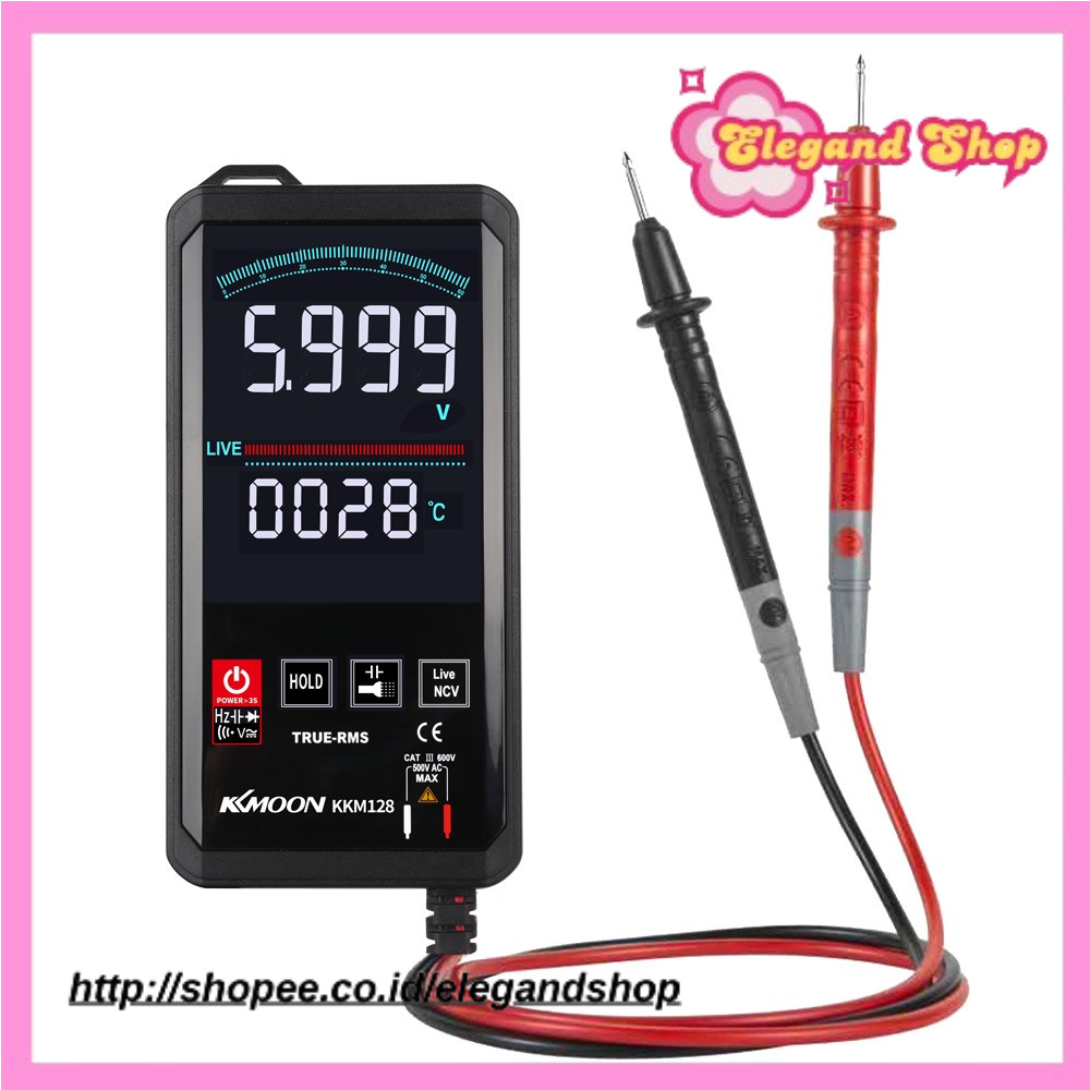 KKmoon KKM128 4.7 In  Color Screen Ultra-thin Multimeter Voltage Frequency Capacitance Resistance Me
