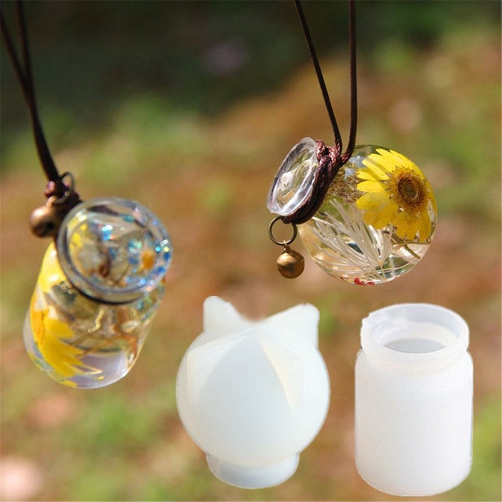 

Mini Drift Bottle Pendant Silicone Mould Transparent Resin Messenger Bottle Mold DIY Resin Pendant Jewelry Drip Glue Mold