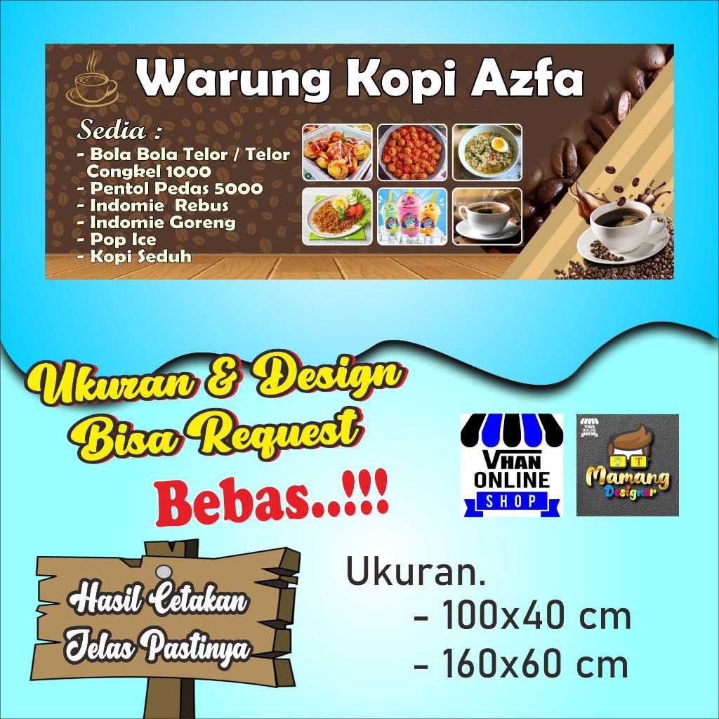 Backdrop Spanduk, Banner, Mmt Warkop, Warung Angkringan Keren Murah