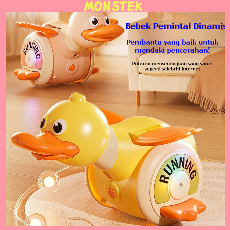 Mut♥ Bebek Elektrik Berputar Suara Dan Cahaya Lucu Untuk Anak Bebek Mencari Makan Berputar 360 Derajat Mainan Edukasi Dini Untuk Bayi Merangkak