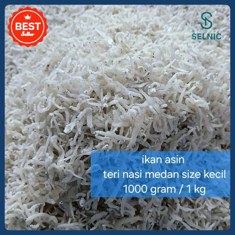 

Terlaris Ikan Asin Teri Nasi Medan Size Kecil 1 Kg