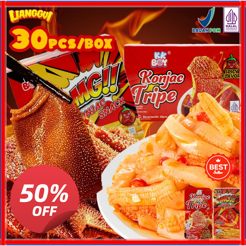 

[Penjual kualitas] LIANGGUI HALAL 30pcs*10g Spicy Strips Juicy Snack Rasa Pedas Manis Renyah Dengan Rasa Pedas Manis Halal Dan Bpom