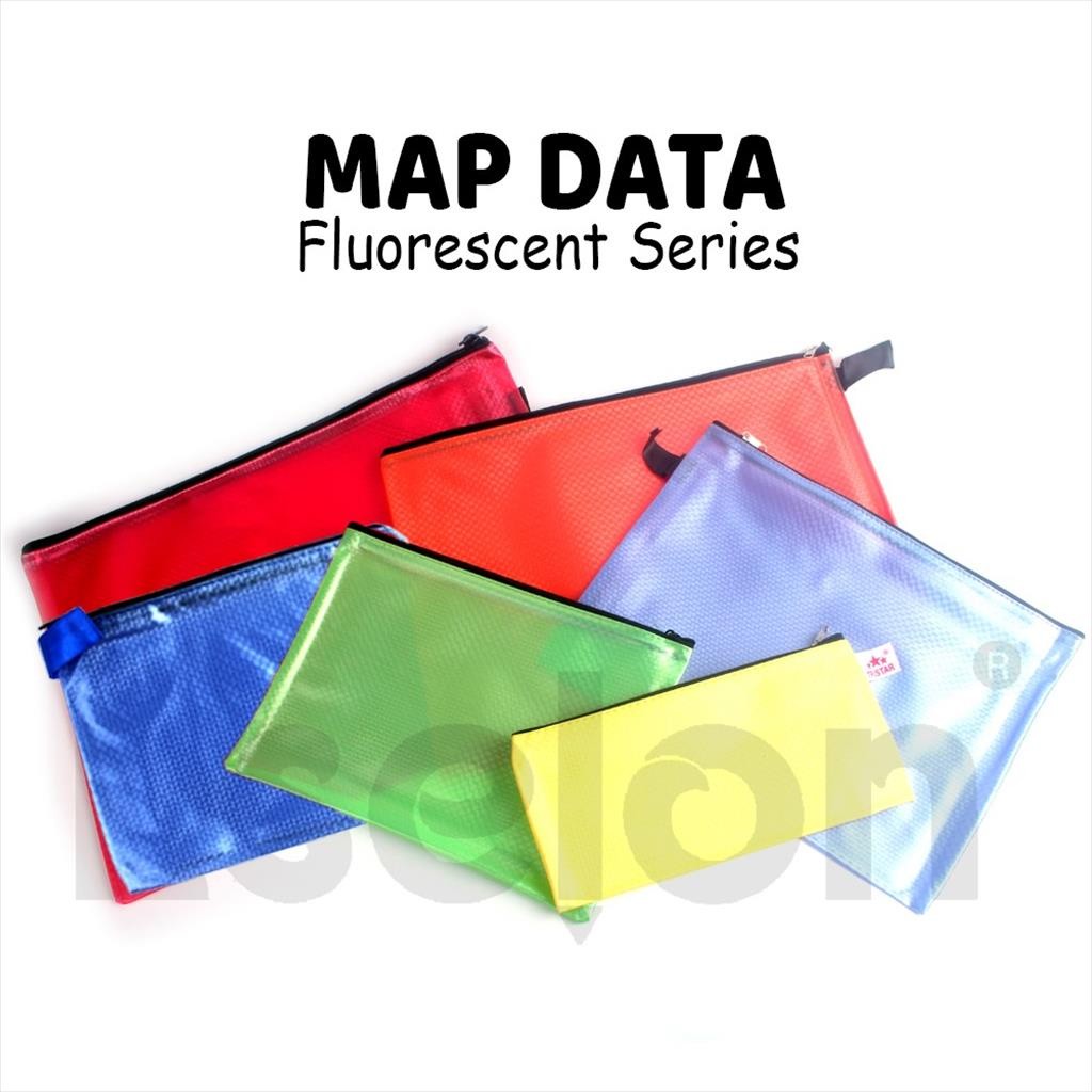

♚Map Data Warna Florensent / Pocket File / Tempat Alat Tulis♚