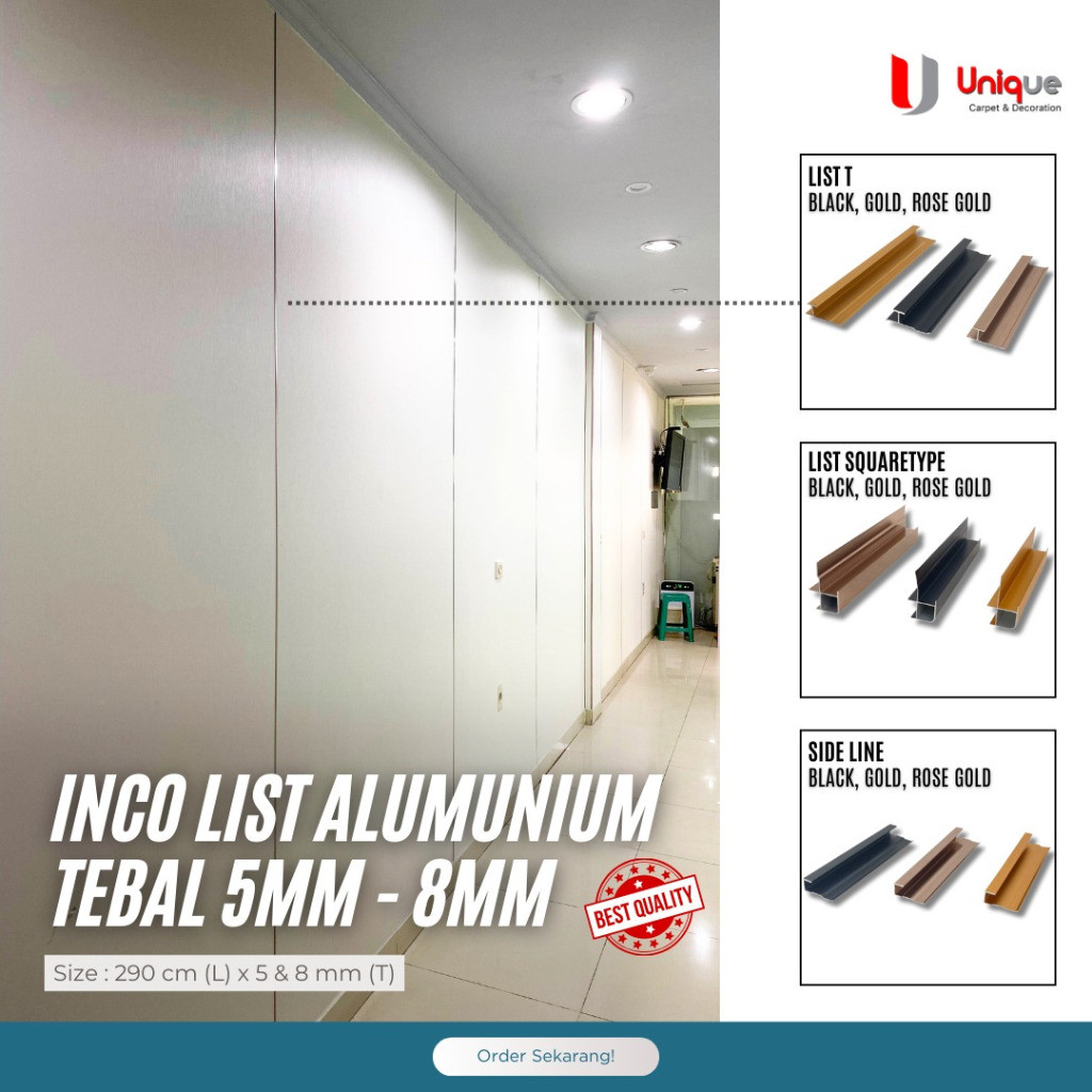 INCO List Aluminium / List Wallboard / List Sambungan