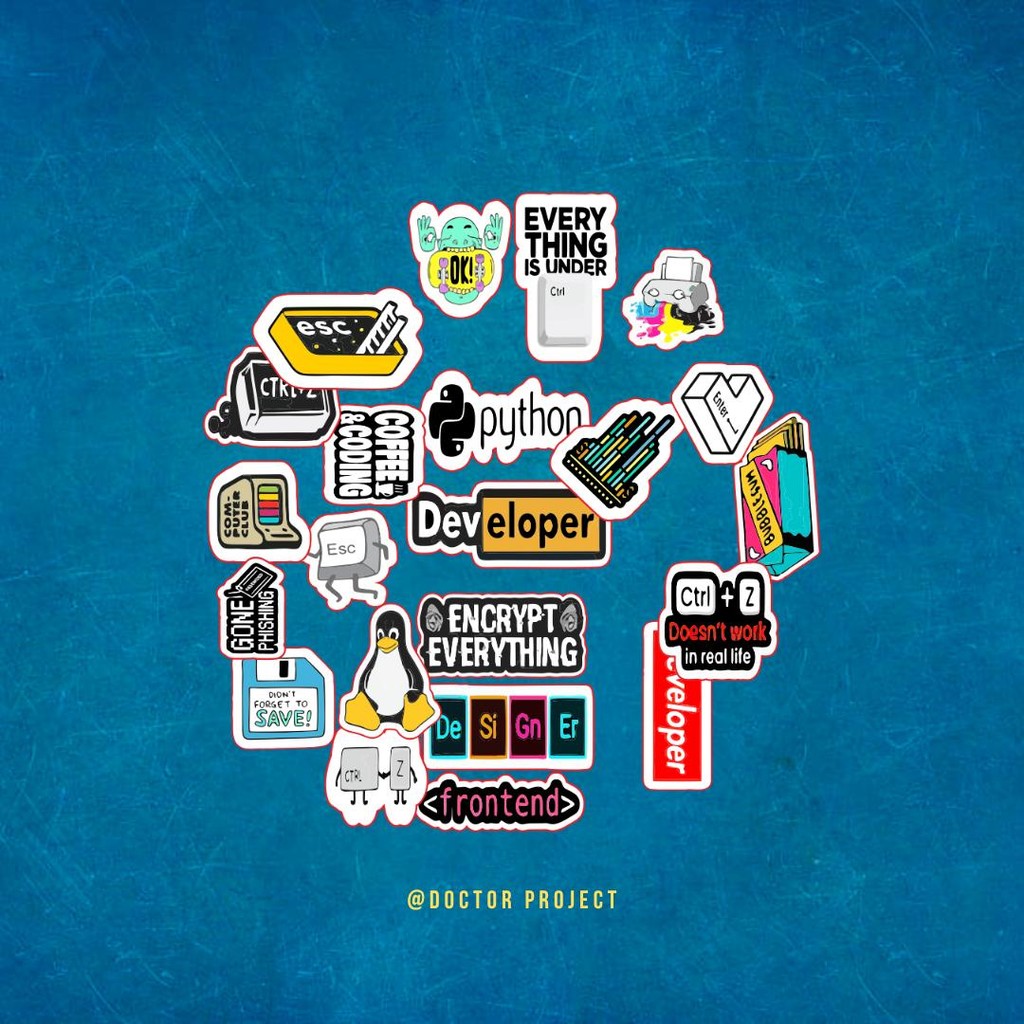 

Programmer Sticker Pack Stiker Code Komputer Anti Air Sticker Coding Computer IT Programming Laptop HP Paper
