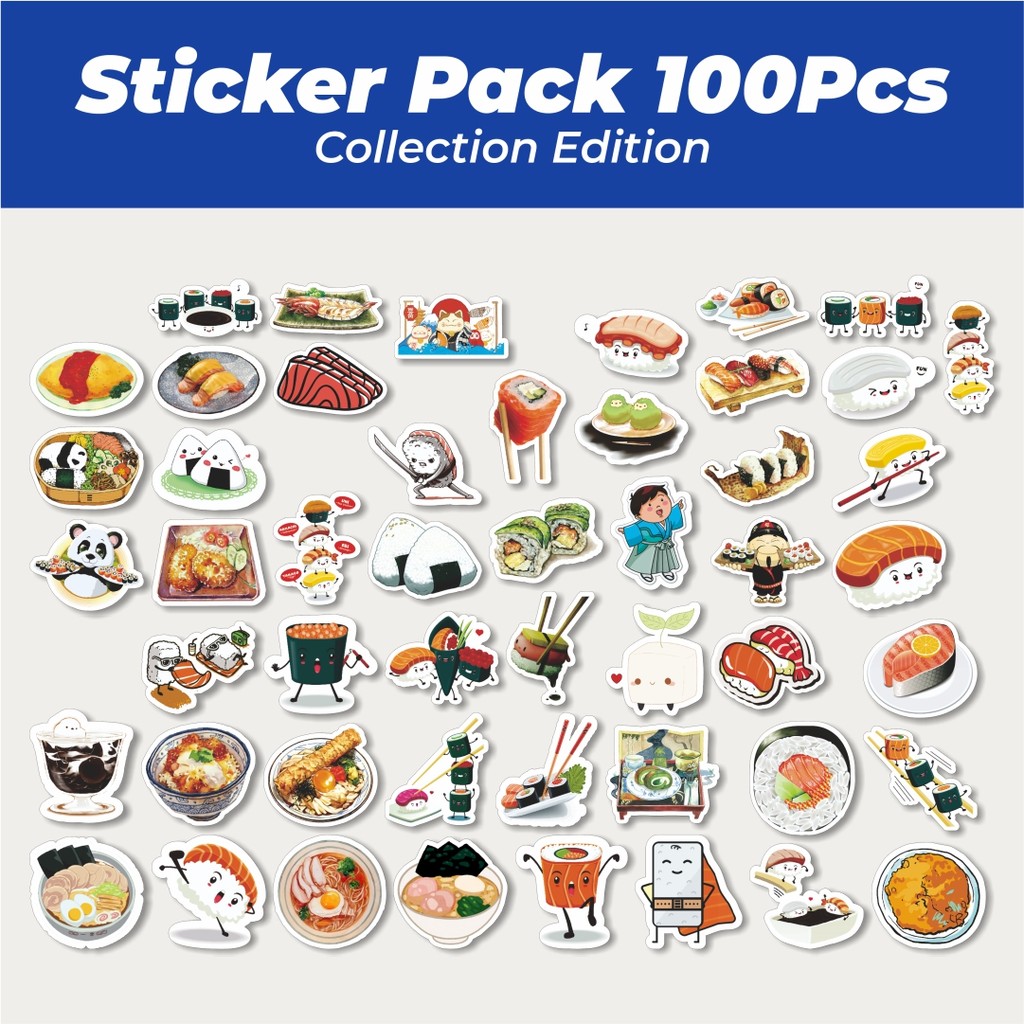 

Hot Stiker Food Series Japan Cuisine Illustration [Ilustrasi Masakan Jepang Seri Makanan] Lucu Anti Air Stikers Berperekat Waterproof Sticker Decal Buat Motor Helm Buku Journal Koper Casing HP Laptop Botol Minum